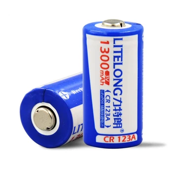 2 szt./lot wysokiej jakości 3 w 1300 mah CR123A bateria litowa bateria LiFePO4 3 v bateria litowa dla elektroniki aparatu