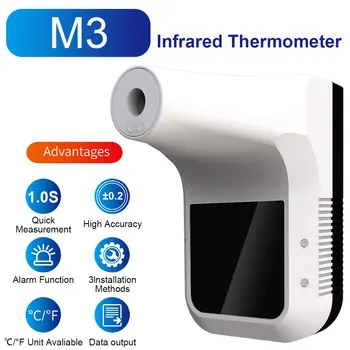 2 w 1 K9 termometr na Podczerwień naścienny 1000 ml Automatyczny dozownik mydła cyfrowy czoło temperatura ręce alarm gorączki