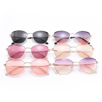 2019 Vintage Metal Frame okulary Kobiety owalne okulary dla mężczyzn open klub UV400 panie odcienie Oculos Gafas 809DF
