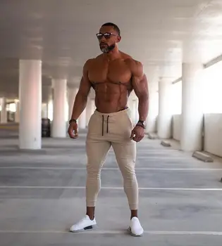 2019 jesień nowe męskie fitness spodnie dresowe Męskie siłownie kulturystyka trening bawełniane spodnie casual biegaczy odzież sportowa ołówek spodnie