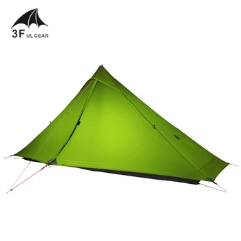 2020 3F UL GEAR Lanshan 1 pro Tent Oudoor 1 Person Ultralight Camping Tent 3 Season Professional 20D Silnylon Rodless Tent