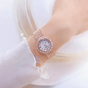 2020 BS Top Brand Fashion Watch Women Luxury Bransoleta ze stali nierdzewnej zegarek analogowy Relogio Feminino Montre Relogio Clock