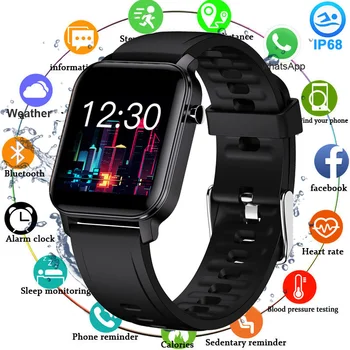 2020 Full Touch Smart Watch Ip68 Wodoodporny Sport Smartwatch Kobiety Mężczyźni Krokomierz Fitness Tracker Zegar Krwi Tlenu Rytmu Serca