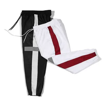 2020 Mężczyźni Siłownia Sportowe Spodnie Odblaskowe Biegacze Spodnie Hip-Hop Spodnie Dresowe Spodnie Casual Kurtki Męskie Spodnie Odzież Uliczna