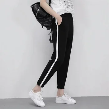 2020 Nowa Moda Spodnie Damskie Paski Na Świeżym Powietrzu Casual Elastyczna Talia Bieganie Damskie Sportowe Spodnie