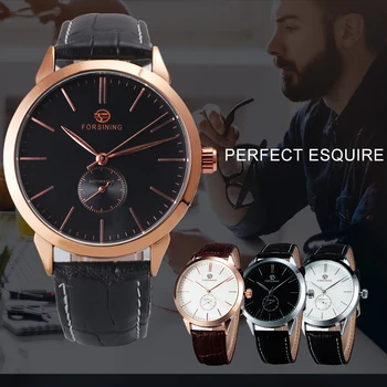 2020 Nowe Dorywczo Zegarki Męskie Automatyczne Minimalistyczne Zegarki Mechaniczne Dla Mężczyzn Klasyczny Pasek Ze Skóry Naturalnej Relógio Masculino