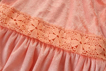 2020 dziecko dziewczynka jesień aksamitna odzież słodki Różowy koronki wykończenia z długim rękawem top spodnie, opaska na głowę 3 szt. stroje zestaw dla dziewczynek od 1 do 6 lat