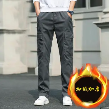 2020 grube proste spodnie duży rozmiar temat robocze spodnie Męskie uliczne casual spodnie z wieloma kieszeniami długie spodnie
