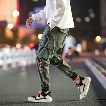 2020 kieszenie cargo spodnie męskie casual biegaczy luźne spodnie taktyczne Harajuku meble ubrania hip-hop moda Swag XXXL