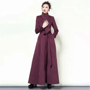 2020 modny wełniany płaszcz Jesień Zima damskie X długie trencze nowy temperament cienka, gruba kurtka płaszcz xa272