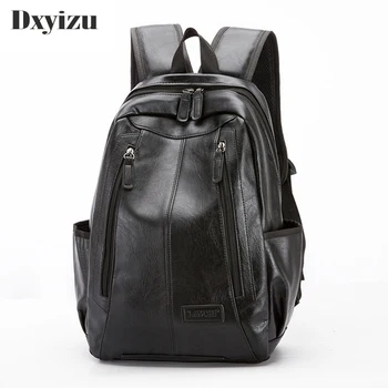 2020 nowy design wysokiej jakości sztuczna skóra mężczyzny plecak moda twarde torby szkolne dla nastoletniego chłopca dorywczo mężczyźni czarne plecaki