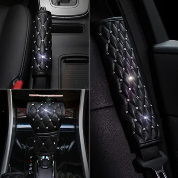 2020 nowy, luksusowy Crystal samochodu kierownica pokrowce dla kobiet Dziewczyny skóra rhinestone pokryty kierownica wnętrze akcesoria