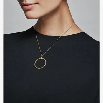 2020 nowy prawdziwy 925 srebro i złoto kolor O wisiorek idealny oryginalny Pandora naszyjnik DIY zawieszenia koraliki biżuteria dla kobiet prezent