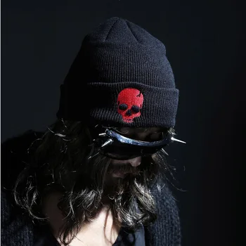 2020 para moda zima ciepła męska wełniana czapka jesień punk haft czaszka głowa tożsamość hip-hop czapki kapelusze dla kobiet przypływ