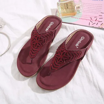 2020 plażowe sandały damskie letnie buty klapki antypoślizgowe kapcie damskie marka odzieżowa Damskie sandały plus rozmiar 42 A2223