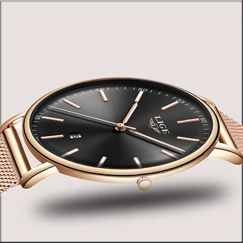 2020 współczesna moda różowe złoto zegarek kwarcowy kobiety siatki pasek ze stali nierdzewnej wysokiej jakości dorywczo zegarek prezent dla kobiet