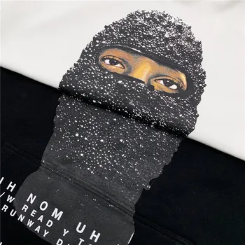 2020fw IH NOM UH NIT Mask Kapturem Mężczyźni Kobiety 1:1 wysokiej jakości druk cyfrowy z kapturem luźny sweter, odzież
