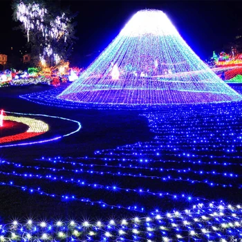 220V LED Fairy Christmas Light Outdoor String Lights Garland 10M 20M 30M 50M 100M wodoodporny poprawiny drzewo święto UE lampa