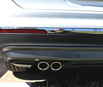 2x ekskluzywny stylizacja samochodu S ' Steel wydechu tłumik końcówka ogona rury wykończenie akcesoria samochodowe do VW Tiguan 2 2016 2017 2018