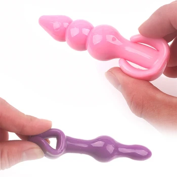 3 szt./kpl. Wygodny silikonowy wibrator analny korek analny odbyt koraliki erotyczne sex zabawki dla kobiet, mężczyzn gej Gode gry dla Dorosłych, sex-towary