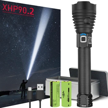 300000 LM XHP90.2 najmocniejszy latarka led USB Akumulator latarka led XHP90 XHP50 XHP70 ręczna lampa 18650 taktyczne światła