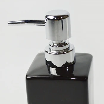 320 ml ceramiczna эмульсионная press-butelka z drewnianą tacą czarno-biała Суббутылка nowoczesny prosty domowy hotel łazienka, dozownik mydła