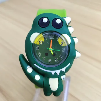 4 kolory dinozaur forma kwarcowy dla dzieci zegar klikając bez przycisku chłopcy dziewczęta dziecko zegarek dzieci prezent na urodziny zegarek zegarki