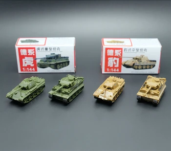 4 szt./kpl. zebrane plastikowe czołgi tiger ii wojny światowej Niemcy STANY zjednoczone, Związek Radziecki czołg w skali 1:144 bloki model zabawki mini czołg