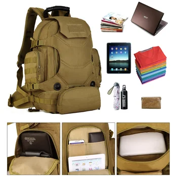 40L taktyczny plecak 2 w 1 wojskowe torby wojskowy plecak Plecak Molle Outdoor Sport Bag mężczyźni camping, piesze wycieczki podróży wspinaczkowa torba
