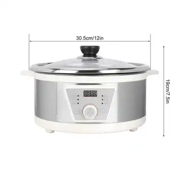 4L Eletric Hot Pot Chafing Dish Kitchen Cooking Insulation 1300W Gorący Food Containers Steaming Stir-fry Soup Porsche Cooker