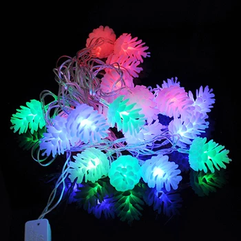 4M 20leds kolorowe Pinecone LED String Light wodoodporny Sosna stożek światła bożego narodzenia girlandy dla party dekoracje ślubne