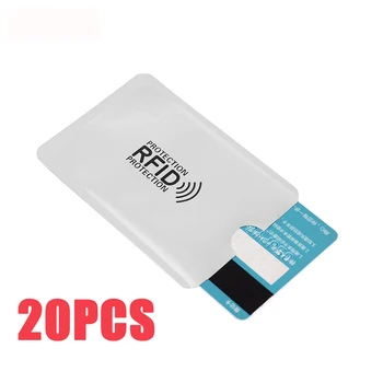 50 /100szt RFID, NFC Card Anti Degauss Sleeve karta płatnicza, karta kredytowa Protect Anti-Scan Card Sleeve anty-magnetycznego aluminium