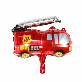 50szt kreskówka samochód balony strażacki samochód pociąg folia balon karetka Globos prezenty dla dzieci Urodziny wystrój dzieci balony