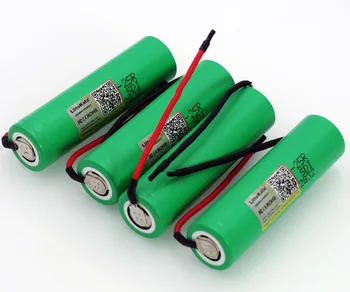 6 szt./lot LiitoKala nowy 18650 2500 mah akumulator 3.6 W INR18650-25R 20A bit + DIY żel krzemionkowy kabel