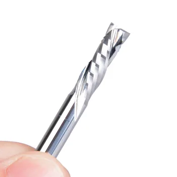 6X25mm UP DOWN Cut Two Flutes Spiral Carbide Mill Tool Cutters for CNC Router, Compression Wood End Mill Cutter Bits