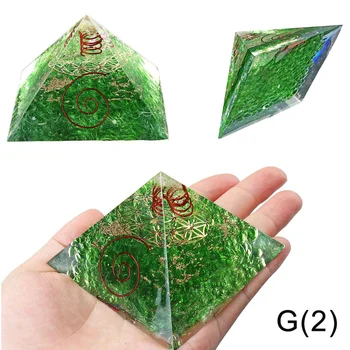 7 cm zielony kryształ piramida generator energii oryginalny Orgon piramida czakry kamień reiki uzdrowienie równoważenie terapia duchowa