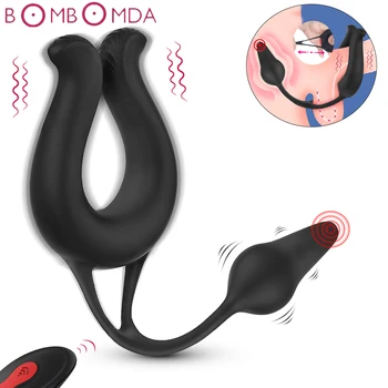 9 trybów wibracyjny masażer penisa pierścień dildo sex zabawki dla mężczyzn masażer moszny męski czystość komórka jajko bondage, wibratory