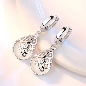 925 srebro moda naturalny opal kobiece kolczyki damskie biżuteria kobiet prezent urodzinowy hurtownia 5Y224