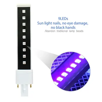 9LEDS/12LEDS/16LEDS podwójne źródło światła UV LED Lam 9W/12W e-indukcyjne Отверждающая lampa zamiennik dla suszarki do paznokci