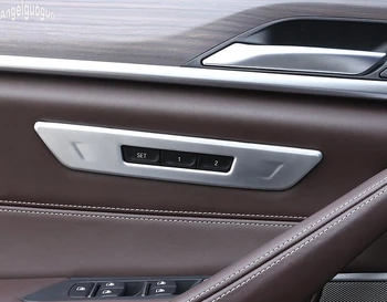 ABS chrom motoryzacja drzwi fotel regulacja pamięci przycisk ramka wykończenie naklejka samochód-stylizacja dla BMW serii 5 G30 G38 528Li530li itp
