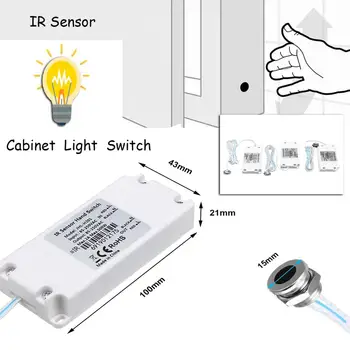 AC85-250V ręczne obraz cyfrowy czujnik PODCZERWIENI przełącznik czujnik podczerwieni szafa światło do szafy, szafki, lustra lampy led lampy ręczne fala