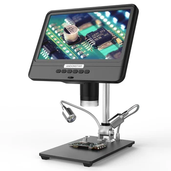AD208S 8,5-calowy wyświetlacz LCD 5X-Cyfrowy mikroskop 1200X 1280 * 800 regulowany 1080P ilość lutownica + dwa wypełniających światła