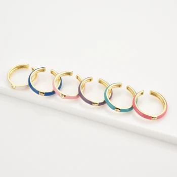 ANDYWEN 925 srebro nowy 6 emalia różowy fioletowy biały regulowane pierścienie zmiana rozmiaru mody kobiety biżuteria partii Kryształ Cyrkon