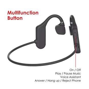 AS4 Air Conduction Headphones Ultra Light Bluetooth 5.0 bezprzewodowy zestaw słuchawkowy Open Ear Headset IPX5 Sweatproof Sport Słuchawki