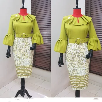 Afrykańskie sukienki oferta specjalna elastan 2019 nowa dostawa modny styl afrykańskich kobiet plus rozmiar sukni druku L-3xl