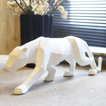 Akcesoria do dekoracji stołu figurka gepard pomnik żywicy nowoczesny wystrój dekoracyjne 3D rzeźby zwierząt ozdoby stołowe
