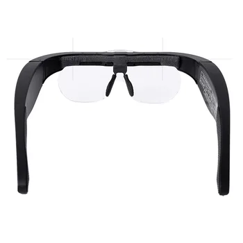 Akumulator okulary opaska 2 led lupa do haftu 1.5 X 2.5 X, 3.5 X 5X szkło powiększające Okulary lupa USB Lupe