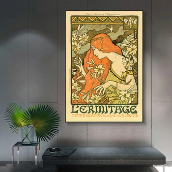 Alfons Mucha słynny obraz vintage ilustracji płótnie plakaty i reprodukcje ścienne artystyczne wzory do dekoracji w domu w salonie