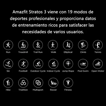 Amazfit Stratos 3 Smartwatch (Bluetooth Smart Watch GPS Sport Android IOS MI Watch dla smartfona) [wersja globalna]