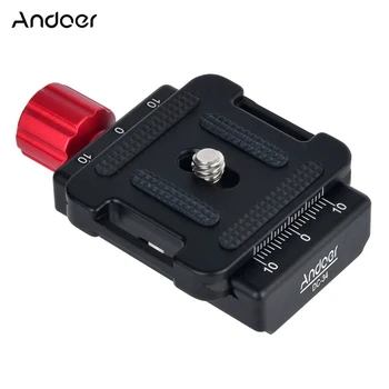 Andoer DC-34 Quick Release Plate Clamp Adapter w/ 1 Quick Release Plate 1/4